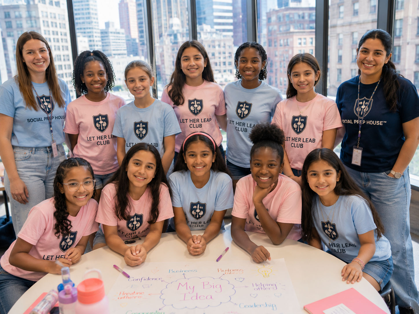 Let Her Leap Club students at an in-person session